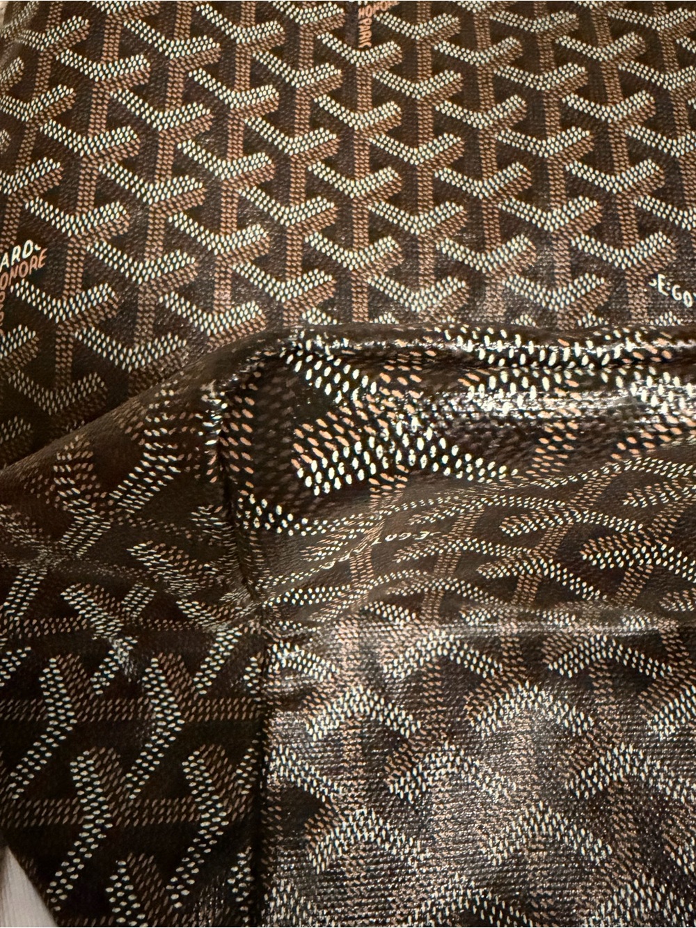Goyard Saint Louis GM tote in Black and Brown Goyard Canvas - Picture 15 of 16